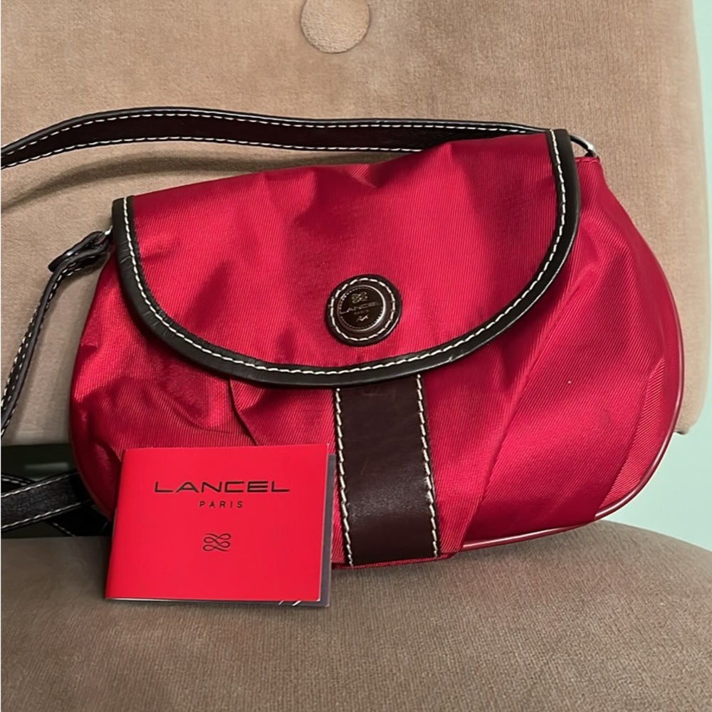 Lancel Paris Red Crossbody Bag